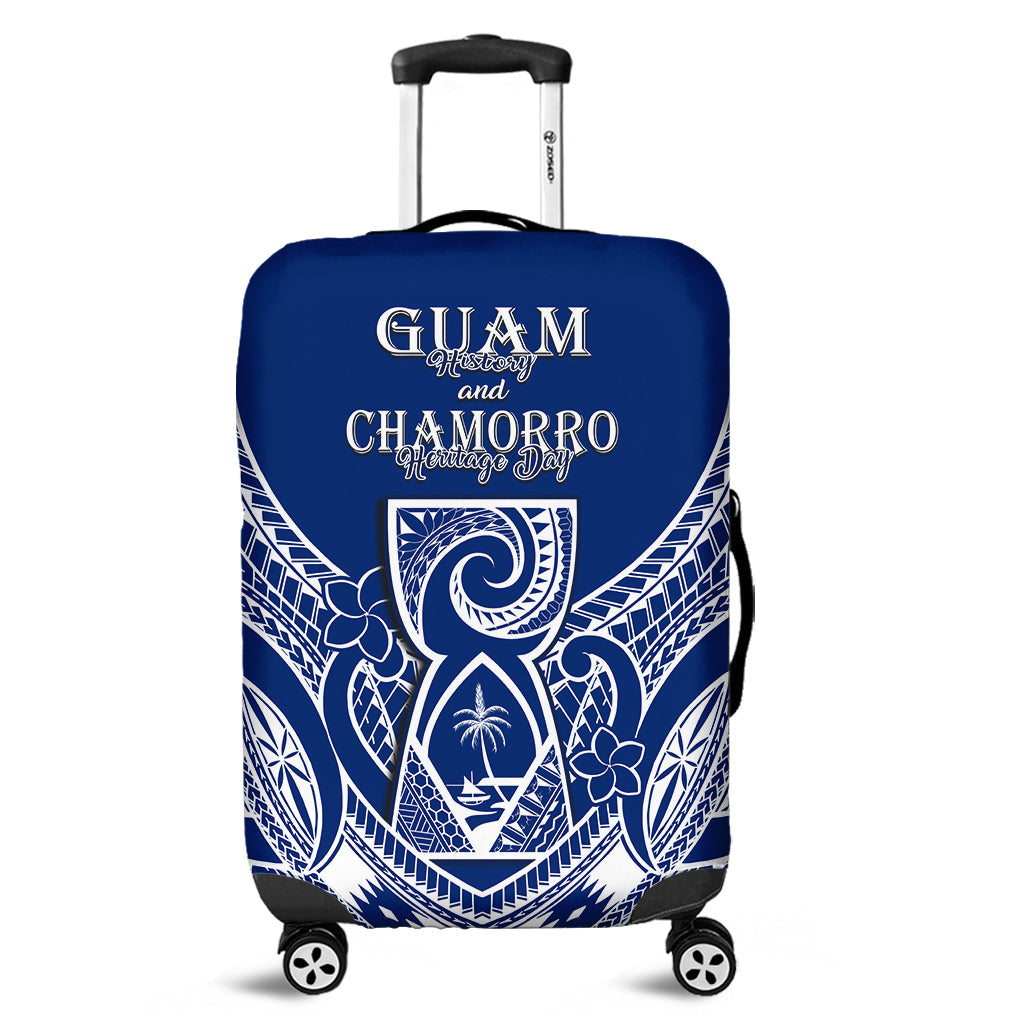 Guam History and Chamorro Heritage Day Luggage Cover Latte Stone Polynesian LT14 House Flag - Polynesian Pride