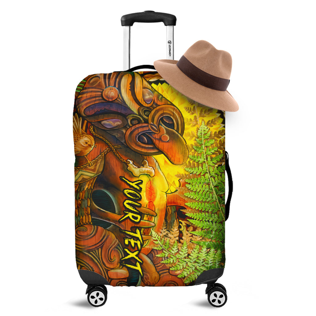 (Custom Personalised) Hei Tiki Maori Luggage Covers Fern Aotearoa Ta Moko Sun LT13 Art - Polynesian Pride