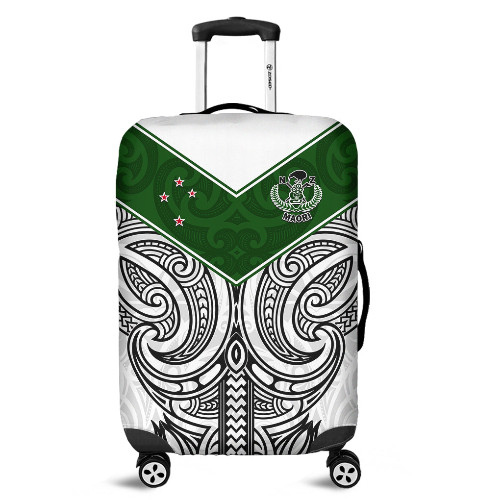 New Zealand Silver Fern Rugby Luggage Cover Maori Pacific LT14 White - Polynesian Pride