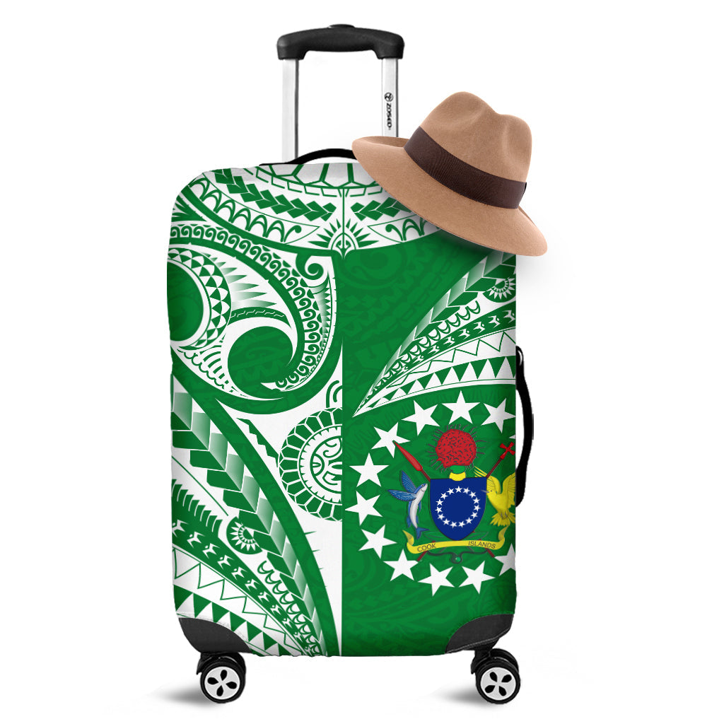 Cook Islands Tatau Luggage Covers Symbolize Passion Stars Version Green LT13 Green - Polynesian Pride