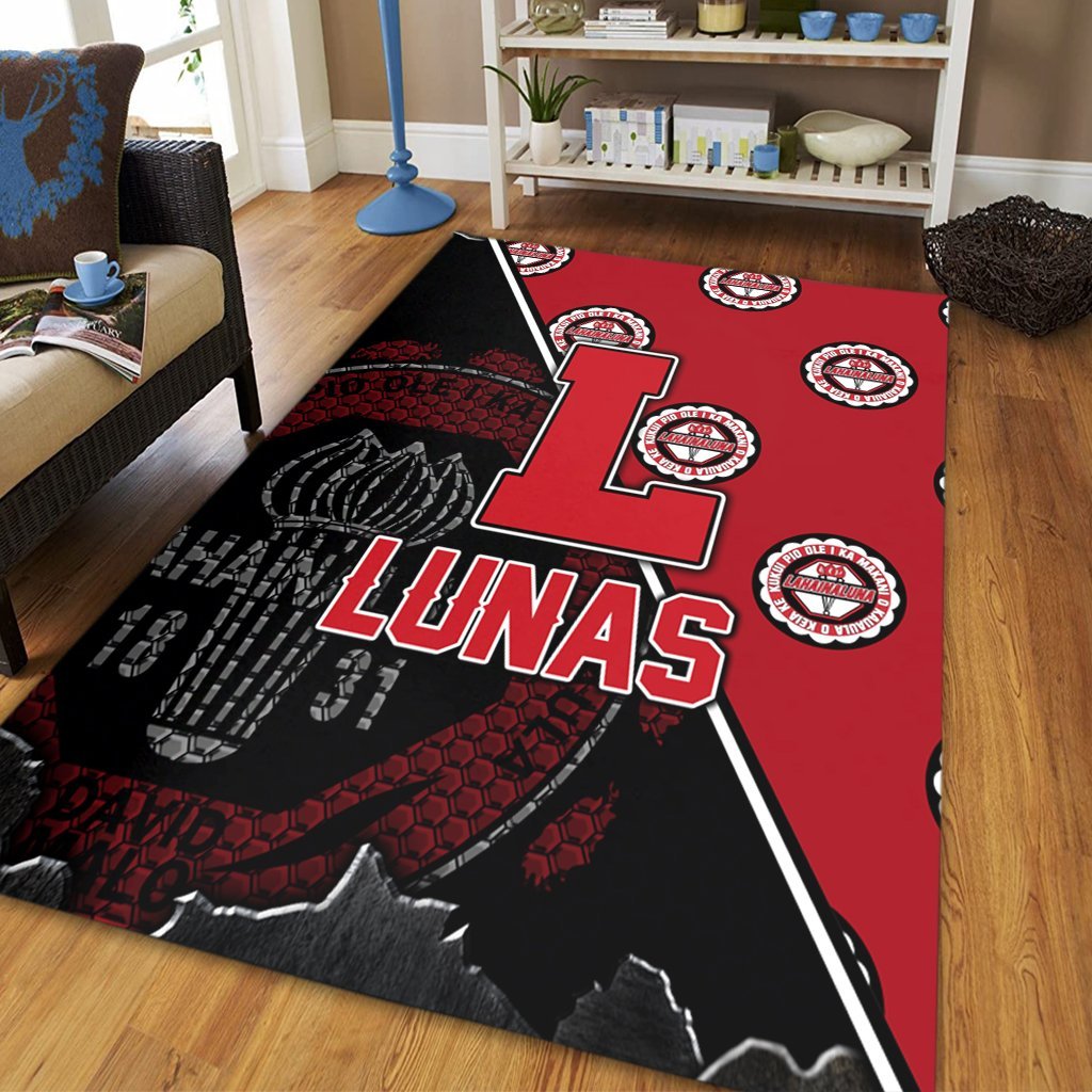 Hawaii Area Rug - Lahainaluna High Area Rug - AH Red - Polynesian Pride