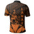 Hawaiian King Kanaka Map Polynesian Lanai Polo Shirt Orange Hala Style - Polynesian Pride