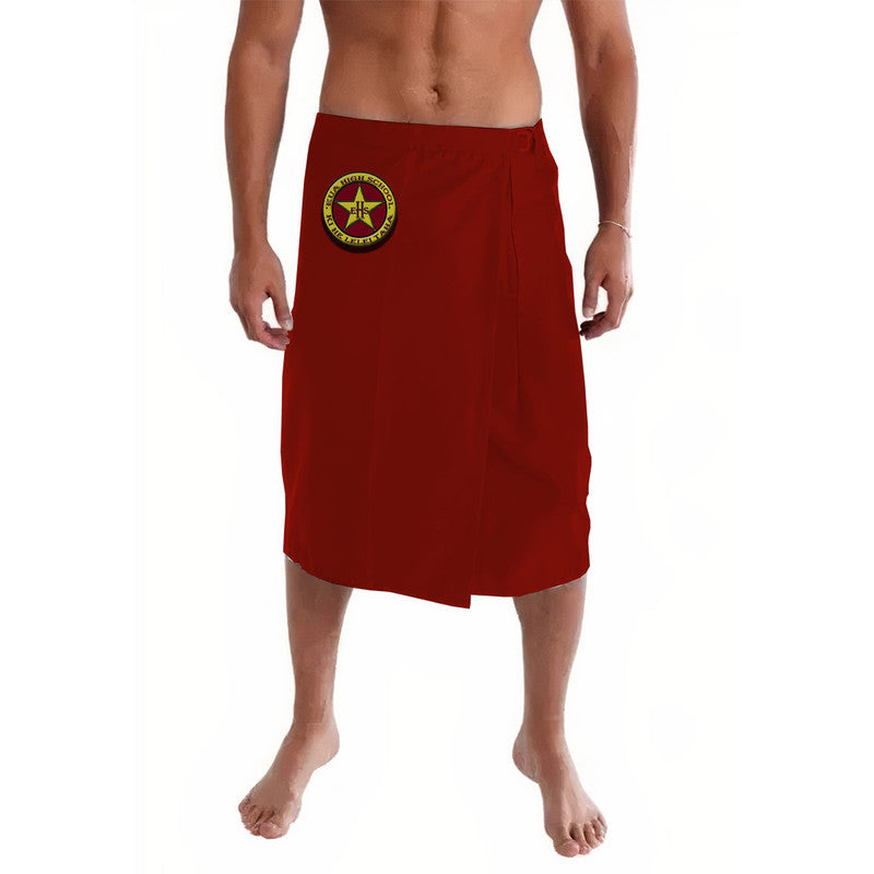 Tonga Eua High School Lavalava Original Style Maroon LT8 Maroon - Polynesian Pride