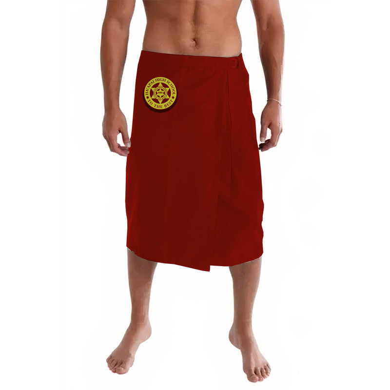 Tonga Haapai High School Lavalava Original Style Maroon LT8 Maroon - Polynesian Pride