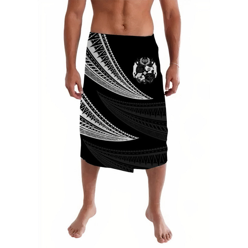 Tonga Lavalava Wave Pattern Alternating White LT8 6XL 7XL - Polynesian Pride