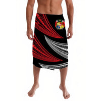 Tonga Lavalava Wave Pattern Alternating Red LT8 6XL 7XL - Polynesian Pride
