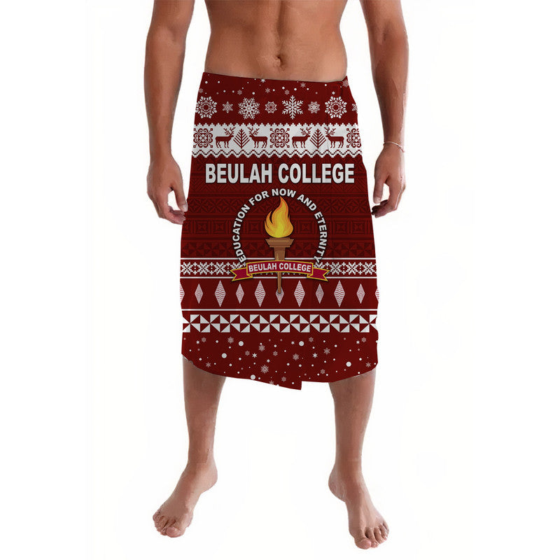 Tonga Beulah College Christmas Lavalava Simple Style LT8 Maroon - Polynesian Pride