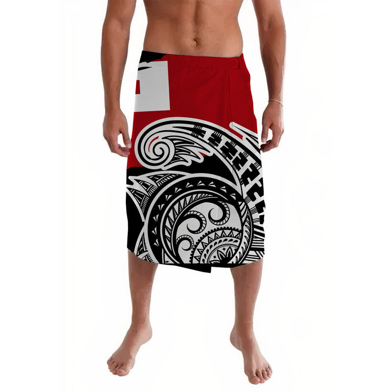 Tonga Lavalava Ethnic Style With Round Black White Pattern LT8 6XL 7XL - Polynesian Pride