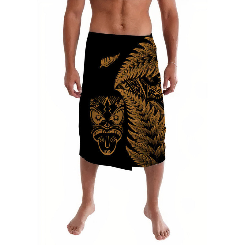 New Zealand Haka Rugby Maori Lavalava Silver Fern Vibes Gold LT8 Gold - Polynesian Pride