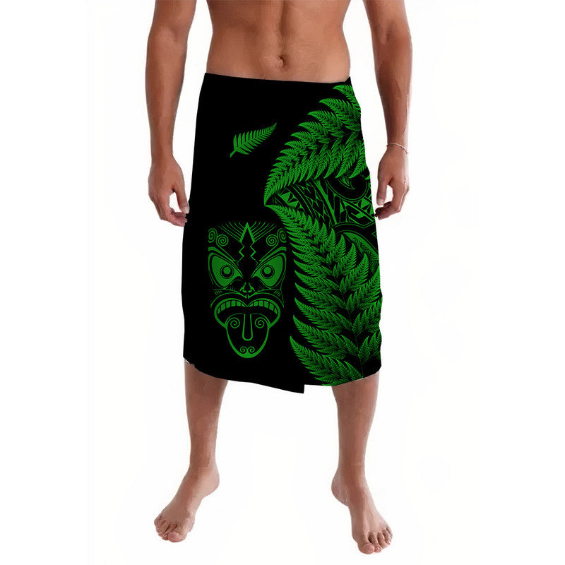 New Zealand Haka Rugby Maori Lavalava Silver Fern Vibes Green LT8 Green - Polynesian Pride