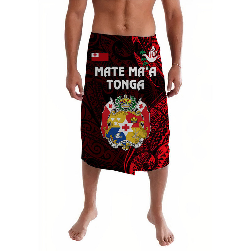 Tonga Coat Of Arms Lavalava Simple Vibes Red LT8 6XL 7XL - Polynesian Pride