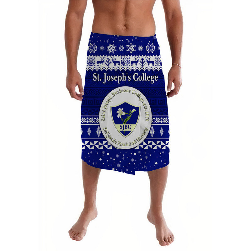 Tonga St. Joseph s College Christmas Lavalava Simple Style LT8 Blue - Polynesian Pride