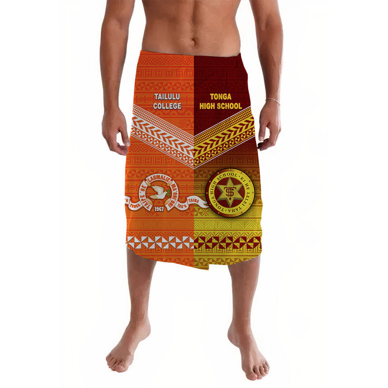 Tonga Tailulu College And Tonga High School Lavalava Together Unique Style LT8 Orange - Polynesian Pride