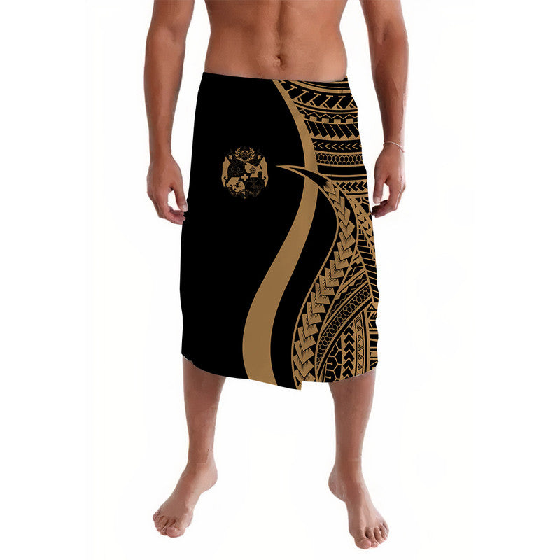 Tonga Gold Lavalava Tentacle Tribal Pattern LT8 6XL 7XL - Polynesian Pride
