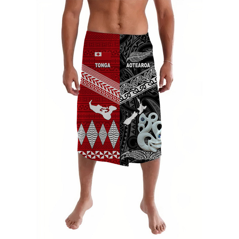New Zealand Maori Aotearoa Tonga Polynesian Together Lavalava Black LT8 6XL 7XL - Polynesian Pride