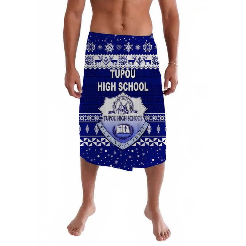 Tonga Tupou High School Christmas Lavalava Simple Style LT8 Blue - Polynesian Pride