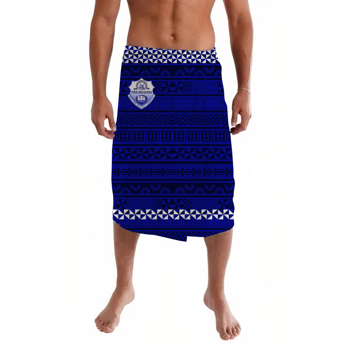 Tonga Tupou High School Lavalava Original Style LT8 Blue - Polynesian Pride