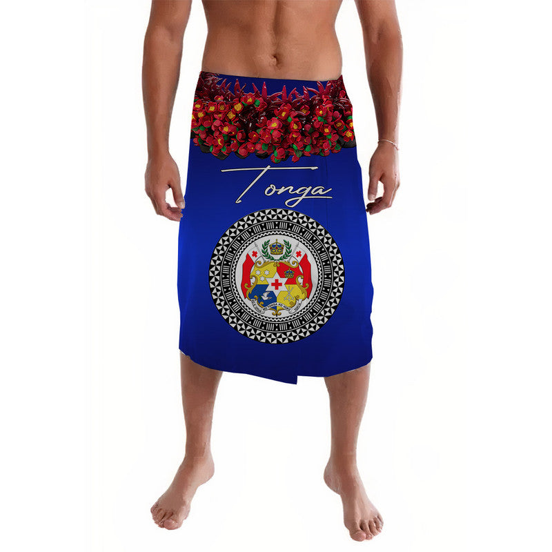 Custom Tonga Lavalava Emancipation Day Tupenu Independence Day Unique Kahoa Heilala Flower Blue LT8 Blue - Polynesian Pride