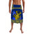 Niue Lavalava Happy Constitution Day Niuean Hiapo Crab With Map LT14 Blue - Polynesian Pride