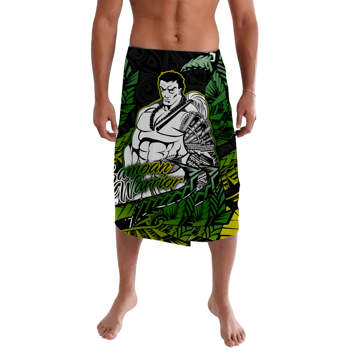 Samoan Warrior Pride Samoa Polynesia Lavalava LT2 Lavalava BLACK - Polynesian Pride