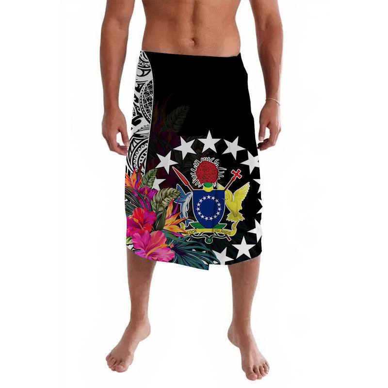 Cook Island Lavalava Tribal Polynesian and Tropical Flowers LT9 Green - Polynesian Pride