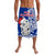 New Zealand Christmas Lavalava Hei Tiki Blue Pohutukawa Meri Kirihimete LT14 Blue - Polynesian Pride