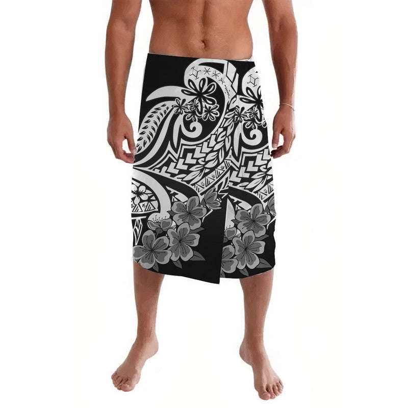 Polynesian Floral Tribal Lavalava Black LT9 Black - Polynesian Pride