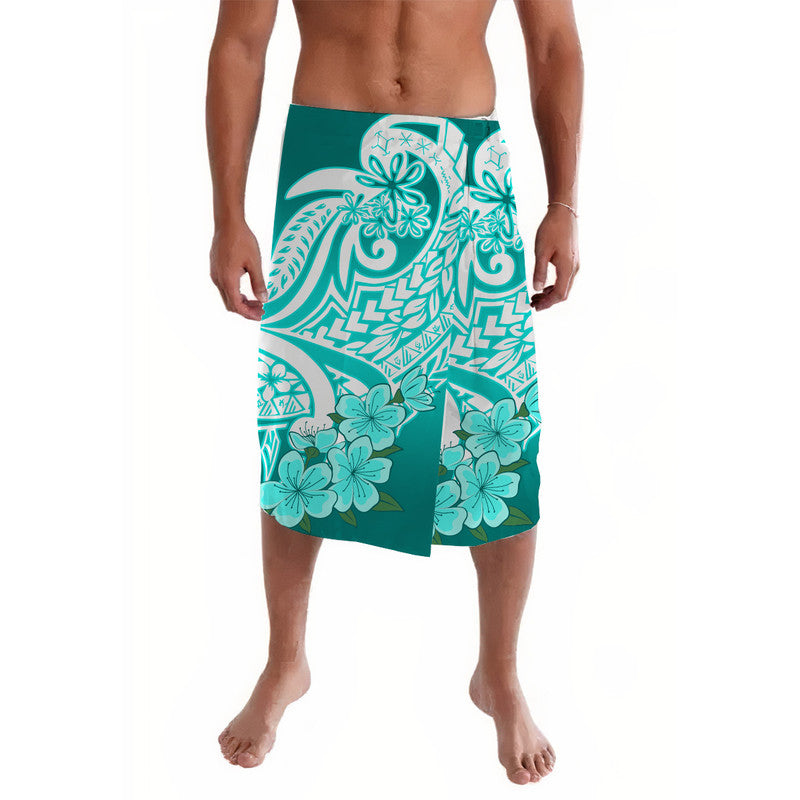 Polynesian Floral Tribal Lavalava Turquoise LT9 Turquoise - Polynesian Pride