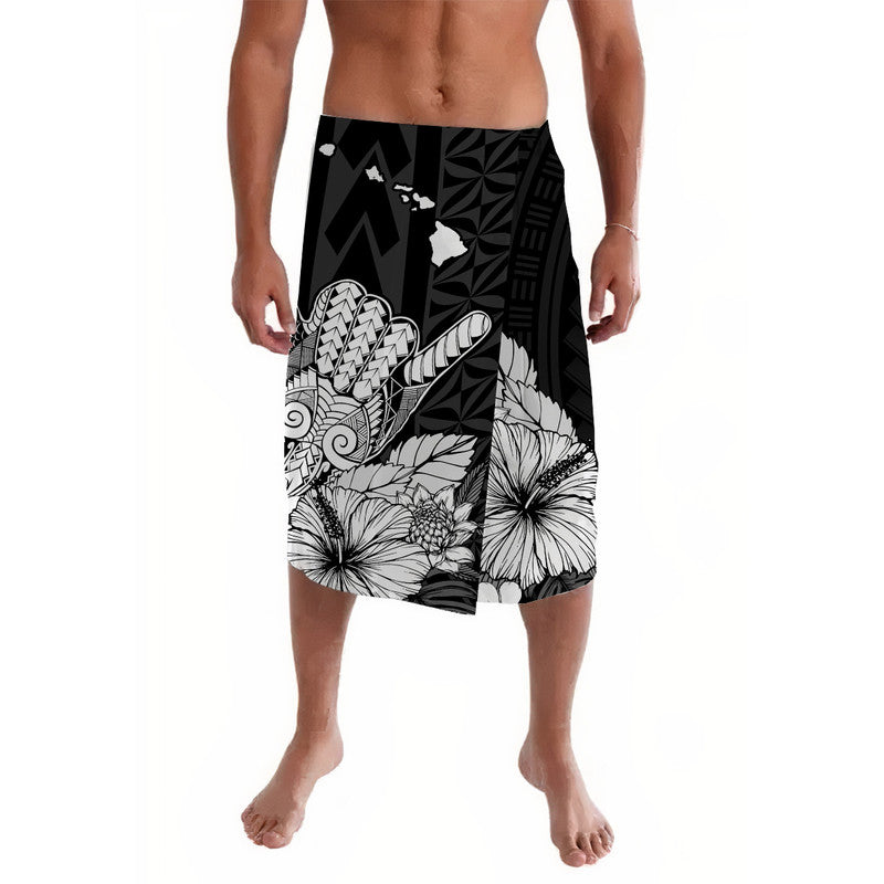 Hawaii Shaka Sign Lavalava Black Version LT9 Black - Polynesian Pride