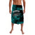 Hawaii Lavalava Kakau Warrior Helmet Gradient Turquoise Polynesian LT14 Turquoise - Polynesian Pride