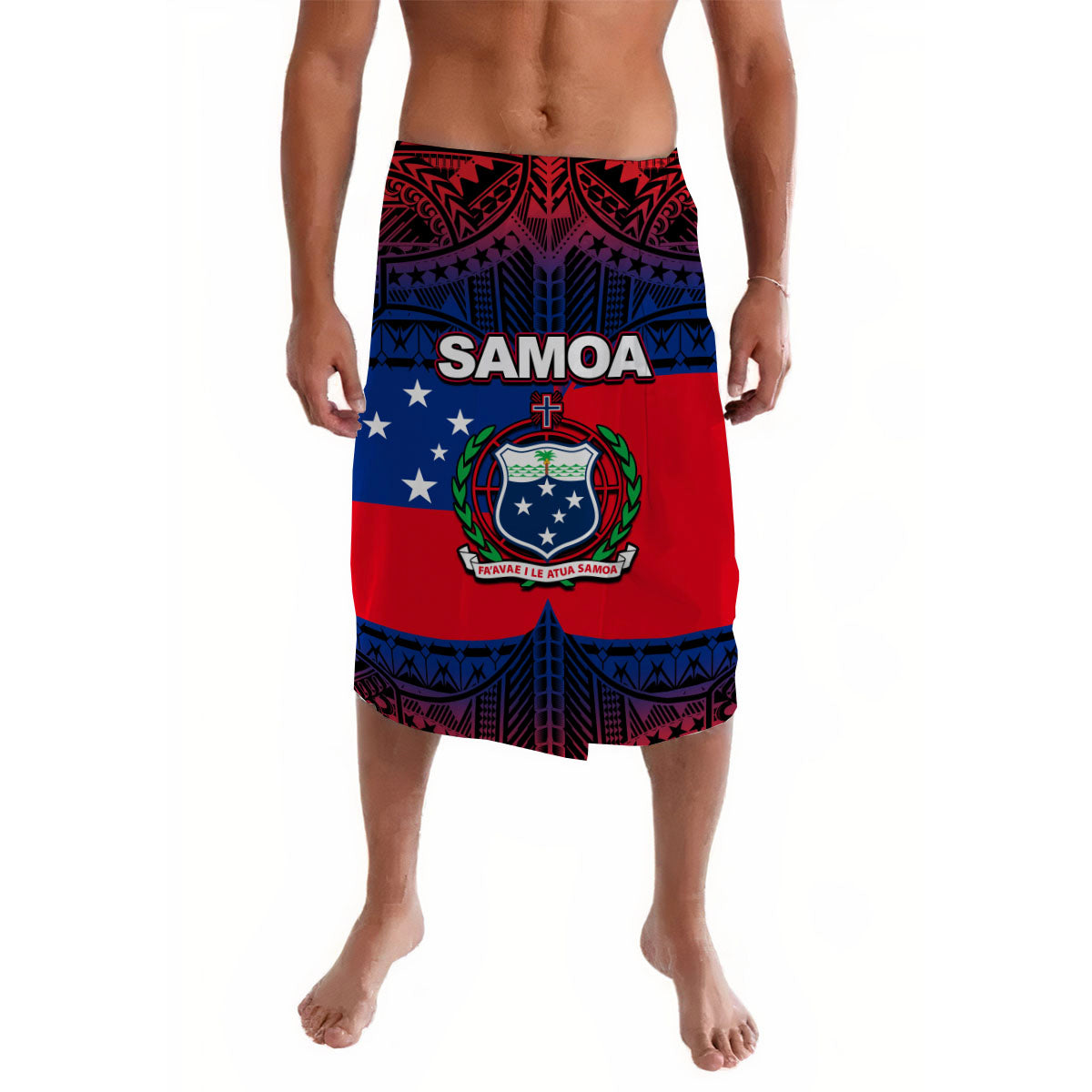 Samoa Lavalava Mix Flag LT6 Blue - Polynesian Pride