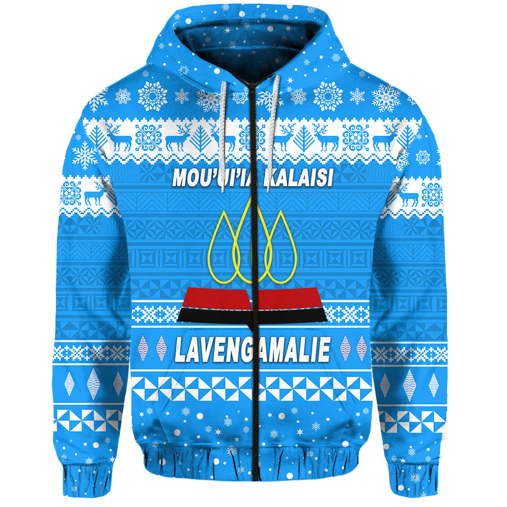 Lavengamalie College Christmas Zip Hoodie Simple Style LT8 - Polynesian Pride