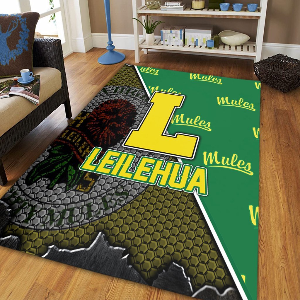 Hawaii Area Rug - Leilehua High Area Rug - AH Green - Polynesian Pride