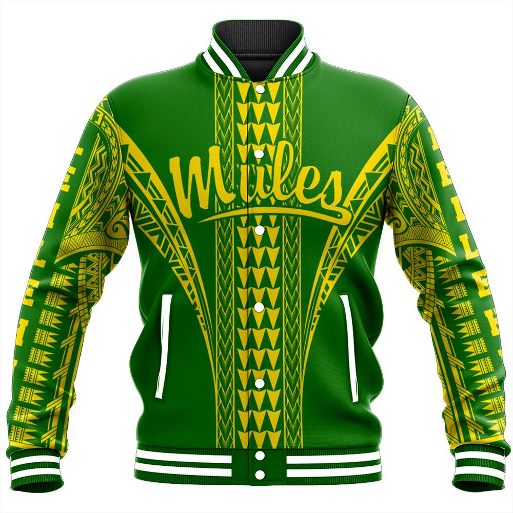 Hawaii Baseball Jacket - Leilehua High Baseball Jacket - AH Unisex Green - Polynesian Pride