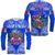 (Custom Personalised) Toa Samoa Polynesian Rugby Long Sleeve Shirt Samoan Flag Blue Color LT9 Unisex Blue - Polynesian Pride