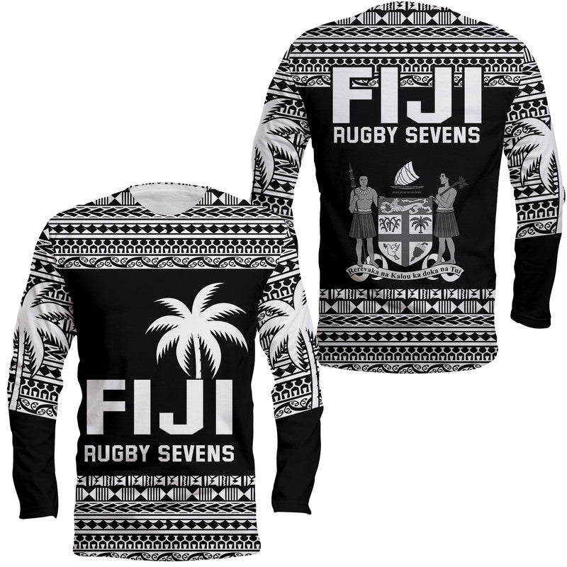 Fiji Rugby Sevens Long Sleeve Shirt Simple Style LT9 Unisex Blue - Polynesian Pride