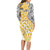 Traditional Polynesian Tribal Tattoo Retro Long Sleeves Dress Yellow LT9 - Polynesian Pride