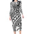 Traditional Polynesian Tribal Tattoo Retro Long Sleeves Dress Black LT9 Women Black - Polynesian Pride