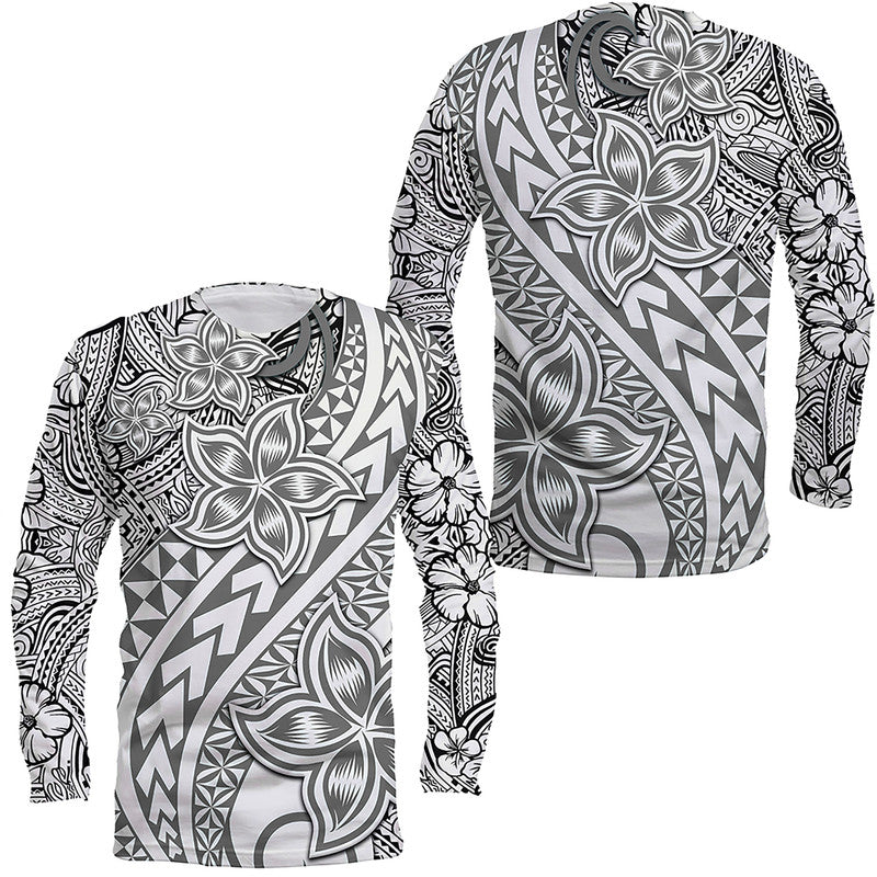 Traditional Polynesian Tribal Tattoo Retro Long Sleeve Shirt Grey LT9 Unisex Grey - Polynesian Pride