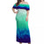 Polynesian Pride Dress - Tribal Polynesian Ombre Oceanic Dip Dye Off Shoulder Long Dress LT7 Women Art - Polynesian Pride