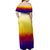 Polynesian Pride Dress - Tribal Polynesian Ombre Sunset Dip Dye Off Shoulder Long Dress LT7 - Polynesian Pride