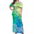 Polynesian Off Shoulder Long Dress Tapa Plumeria Style - Oceanic LT7 Women Art - Polynesian Pride