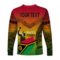Vanuatu Father Lini Quote Long Sleeves Shirt Flag Style - Black LT7 - Polynesian Pride
