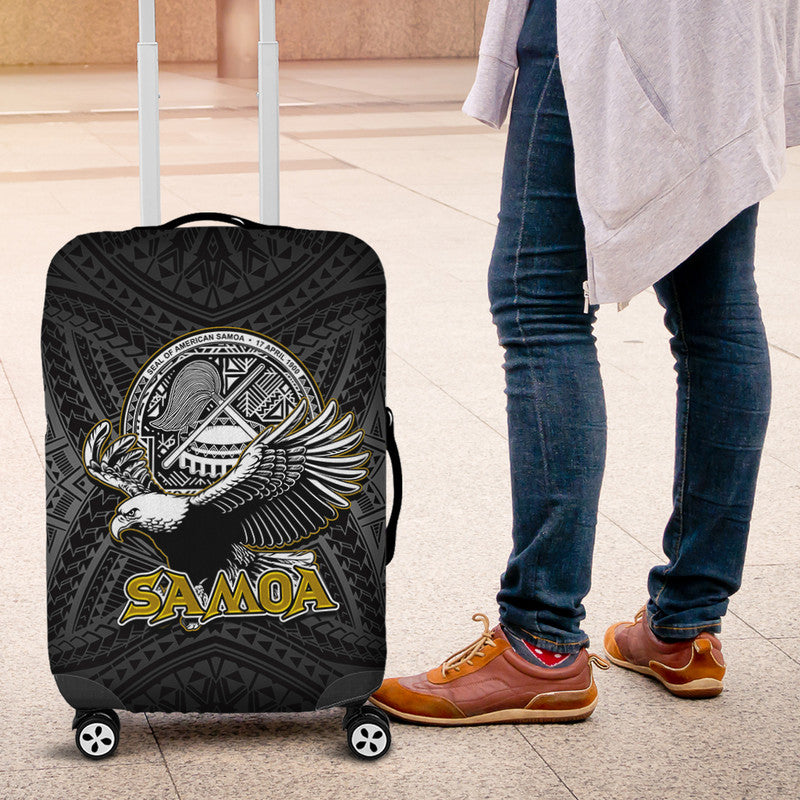 Seal of American Samoa Luggage Cover LT6 Black - Polynesian Pride