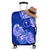 FSM Chuuk State Luggage Cover Polynesian Floral Tribal LT9 Blue - Polynesian Pride