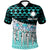 Marshall Islands Polo Shirt Coconut Leaves Weave Pattern Blue Unisex Blue - Polynesian Pride