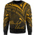 Marshall Islands Sweatshirt - Cross Style Gold Color Unisex Black - Polynesian Pride