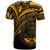 Marshall Islands T Shirt Gold Color Cross Style - Polynesian Pride