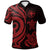 Hawaii Polo Shirt Red Tentacle Turtle Unisex Red - Polynesian Pride