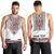 (Custom Personalised) Polynesian Men Tank Top Dashiki With Polynesian Tattoo Royal Version LT14 White - Polynesian Pride